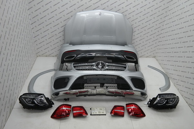 Комплект рестайлинга (AMG-пакет) (бампера, фары, фонари, кронштейны бамера, расширители, капот, подкрылки, блок SAM) Mercedes GL/GLS X166 2012