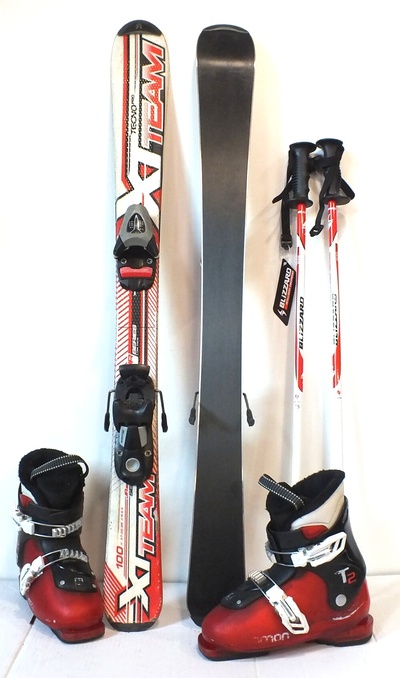 29205720 лыжи tecno 100cm i buty r.20 , 0cm i kijki273