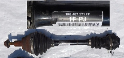 Touran ii 1.4 tsi 2014r привод левая dsg 1k0407271fp