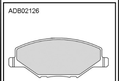 ADB02126 Колодки тормозные SKODA RAPID 1
