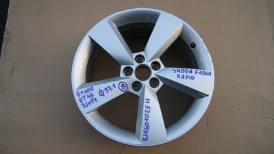 5JA601025H колесо алюминиевая skoda 5x100x17 et 46 x 7 j