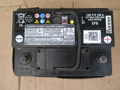 1S0915105A аккумулятор аккумулятор efb баннер 59ah 640a оригинала volkswagen