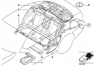 51488167677 изоляция арки задняя bmw e39 левый задняя оригинал