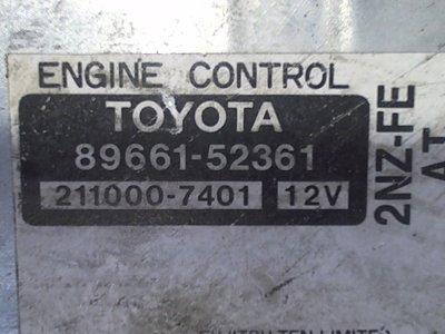89661523601 Блок управления двигателем Toyota Yaris Verso 2001 89661-523601/211000-7401//2110007401