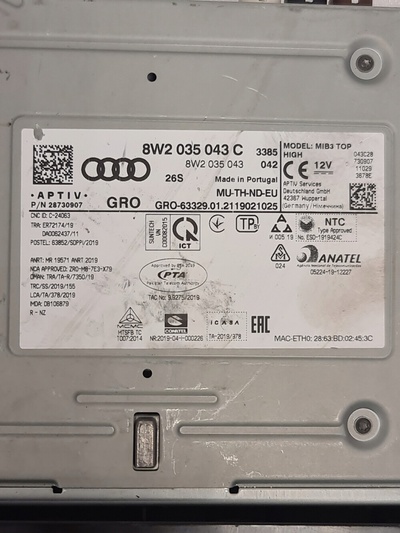 8W2035043C audi rs4 8w rs5 навигация мультимедиа mib3 топ high