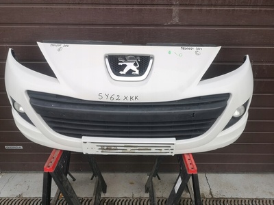 PRZOD207 бампер переднего peugeot 207 рестайлинг 09 - 12 белый в сборе