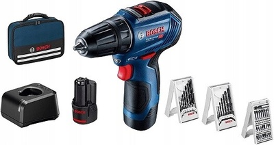 0615990M4E bosch gsr 12v - 30 wiertarko - wkrętarka 2x gba 12v 2 , 0ah + зарядное устройство + wiertła