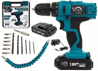 BWA519 wiertarko wkrętarka 18v 2x1 , 5ah + оборудование vander