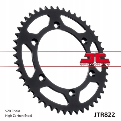 JTR822 Zębatka tył CR WR 250 92 - 12r