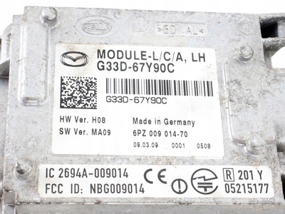 G33D67Y90C блок блок управления света левый задняя mazda 6 gh 2008 - 2012 г.