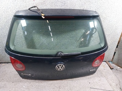 Крышка багажника (дверь 3-5) Т.СИНЯЯ , ГОЛАЯ , СО СТЕКЛОМ / AS2 / 07г И ДОП.СТОПОМ , КОРРОЗИЯ ПО НИЗУ , СОСТОЯНИЕ НА ФОТО. хетчбэк 5 дв. Volkswagen Golf 5 2006