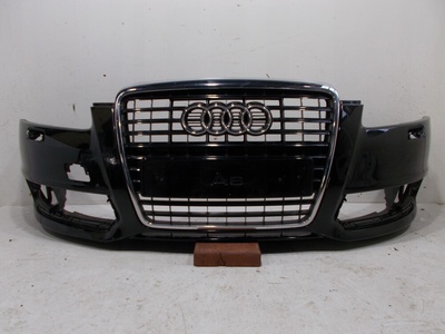 4F0807437AG audi a6 c6 рестайлинг 4f 09 - 12 бампер передний решетка радиатора под омыватели без pdc оригинал ! ! !