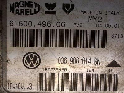 036906014BN Блок управления двигателем Volkswagen Polo 2001-2005 2001 VAG 036 906 014 BN/ Magneti Marelli 61600.496.06