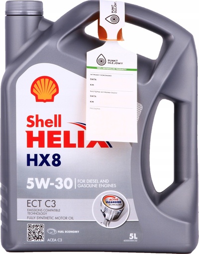 shell helix hx8 ect c3 5w30 - 5l