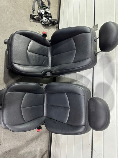 Fotele kanapa fotel czarna skóra Mercedes w211 мерседес benz е класса w211 кресла кожаные кожа обивка чёрный универсал