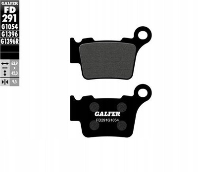 FD291G1054A126 galfer колодки тормозной задняя husqvarna тс 449