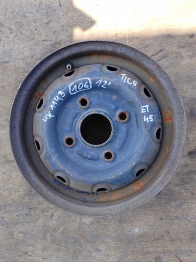 Колесо штампованное 12 дэу tico 4x114 , 3 et45