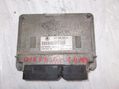 047906033D блок управления двигателя skoda fabia 1.4mpi 2001 год
