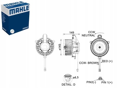 AB277000P mahle вентилятор нагнетателя volvo xc40 1.5 2.0 2.0d 10.17 -