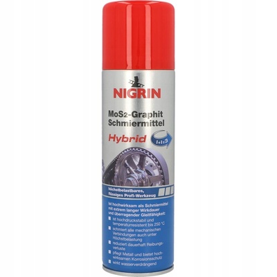 Nigrin hybrid mos2 smar графитовый spray 250 мл nig74194 nig74194