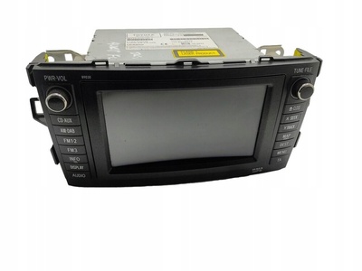 8612012F10 заводские радио навигация toyota auris i e15 86120 - 12f10 2009 - 2012 рестайлинг
