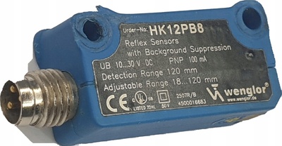 Датчик odbiciowy dyfuzyjny pnp ну sn= 18...120mm wenglor hk12pb8