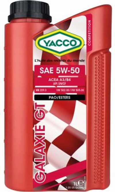 Syntetyczny масляный моторное yacco galaxie gt 5w50 1l 3105.25