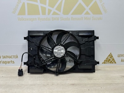 5Q0121203AA Вентилятор охлаждения в сборе Skoda Octavia A7 5E3 до Рестайлинг 2014
