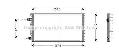 UV5006 конденсатор радиатор кондиционера 540x245x19 новый !