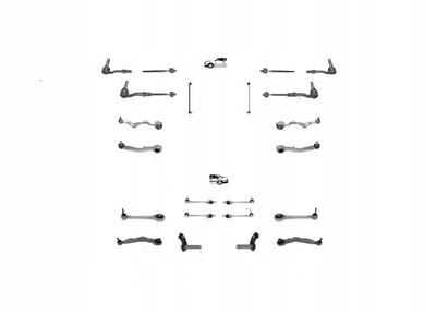 3455601 Wahacz zestaw zawieszenia BMW X5 E53 tył Lemforder
