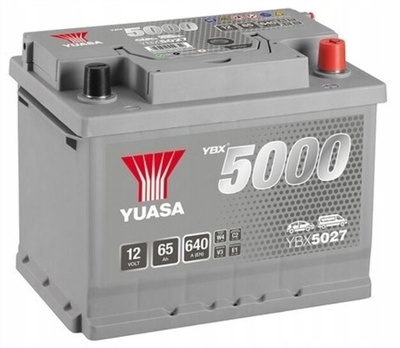 YBX5027 AKUMULATOR YUASA 65Ah 640A DOSTAWA WYMIANA ŁÓDŻ