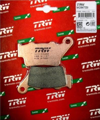 MCB672SI колодки тормозной задняя triumph street triple 675 765