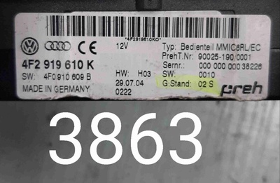 4F2919610K Джойстик управления мультимедиа Audi A6 С6 (2004—2008) 2004