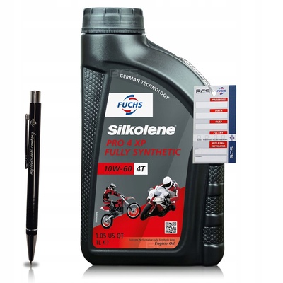 1 litr fuchs silkolene pro 4 10w60 xp масляный моторное для motocykli 1l