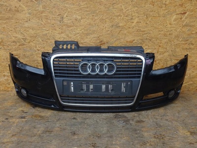 8E0807437AG AUDI A4 B7 ZDERZAK PRZÓD PRZEDNI KOMPLETNY ATRAPA GRILL HALOGENY LY9B