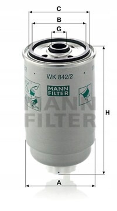 WK842 mann - filter вк 842 / 2 фильтр топлива