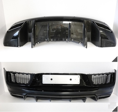 4S0807521D audi r8 4s0 ii 15 - 19 carbon бампер спойлер диффузор выдохов задняя заднего