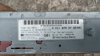 A2118705785 Блок навигации Мерседес (5458) MERCEDES BENZ E-Class|CLS-Class W211|W219 2008 ,A2118706085
