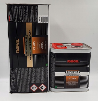 Лак bezbarwny 2:1 vhs professional 5l utw.