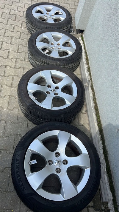 4 колёсные диски alu org.peu / ronal с oponami letnimi semperit для peugeot 3008 / 5008