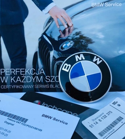 51148132375 Emblemat ZNACZEK logo nowy BMW E61 82mm made in germany