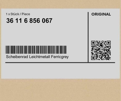 36116856067 obr . bezszpr . с met . lekk . ferricgrey 7 , 5jx18 et:51 bmw x1 f48 f49 x2 f39
