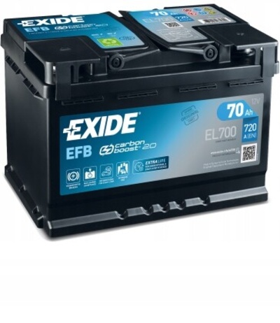 EL700 аккумулятор exide 12v 70ah 760a efb