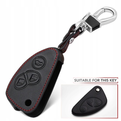 Кожаная корпус kluczyka для автомобиля fob case для альфа ромео 147 156 166 gt jtd ts