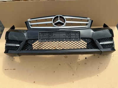 A2048807847 бампер мерседес c класса w204 amg рестайлинг в сборе снятая pdc омыватели оригинал