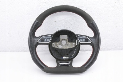 8V0419091 audi a3 8v руль multifunkcja кожа алькантара чёрный нить красная