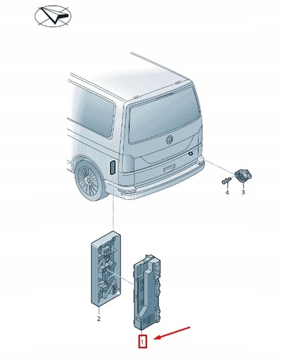 7E0959107A volkswagen транспортер vi t6 tailgate control unit
