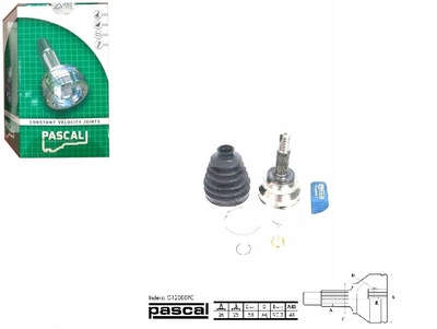 G12088PC pascal комплект шарнира , вал карданный