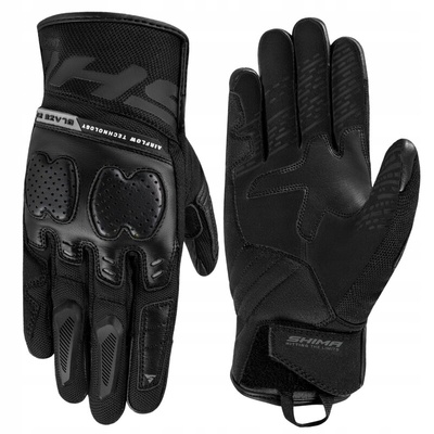 Перчатки motocyklowe короткие shima blaze 2.0 чёрный чёрный халявы