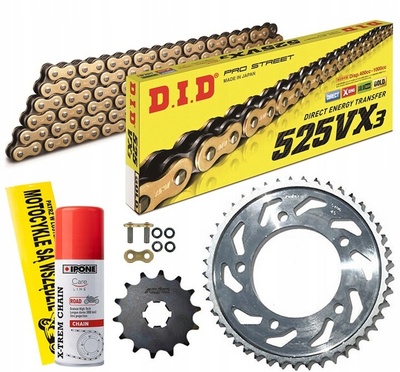 DID525VX3GB110 комплект napęd - owy suzuki xf650 freewind 1997 - 2002